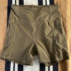 Medium, green, athletic shorts